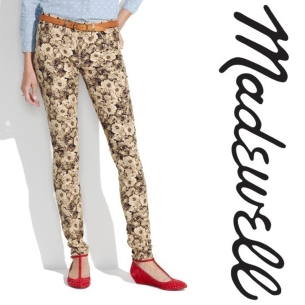 MADEWELL Size 26 Skinny Photoflower Corduroy Pants